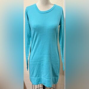 Turquoise Long Sleeve Cashmere Long Sleeve Sweater Dress Women’s Size 46